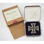 1.1.) Kaiserreich (bis 1933) Preussen: Eisernes Kreuz, 1914, 1. Klasse, im Etui, mit Überkarton -