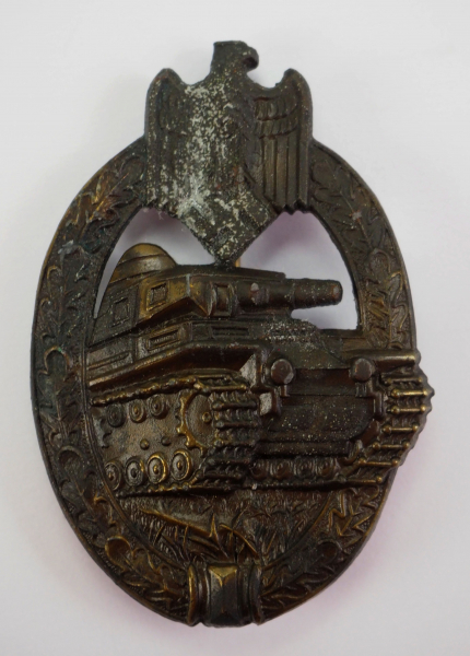 1.2.) Deutsches Reich (1933-45) Panzerkampfabzeichen, in Bronze - A.S.Zink bronziert, halbhohl, A.S.