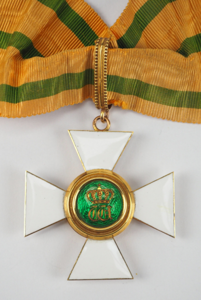 2.1.) Europa Luxemburg: Orden der Eichenkrone, 2. Modell (seit 1858), Komtur Kreuz.Gold, teilweise