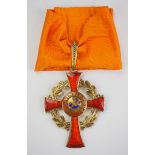 2.1.) Europa Niederlande: Hausorden von Oranien, 2. Modell (1908-1969), Komturkreuz.Silber