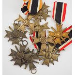 1.2.) Deutsches Reich (1933-45) Lot von 10 Kriegsverdienstkreuzen, 2. Klasse.Mit und ohne Schwerter,