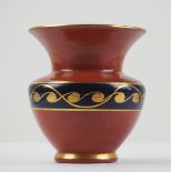 4.4.) Patriotisches / Reservistika / Dekoratives Cadinen: Kleine Vase.Braune bauchige Vase mit