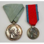 1.1.) Kaiserreich (bis 1933) Hannover: Nachlass mit 2 Auszeichnungen.1.) Silberne Verdienstmedaille,