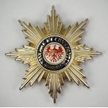 5.1.) Sammleranfertigungen Preussen: Roter Adler Orden, Großkreuz Bruststern.Silber vergoldet,