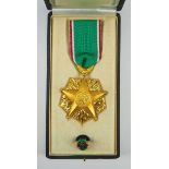 2.1.) Europa Italien: Orden des Sterns der italienischen Solidarität, Ritterkreuz, im Etui.