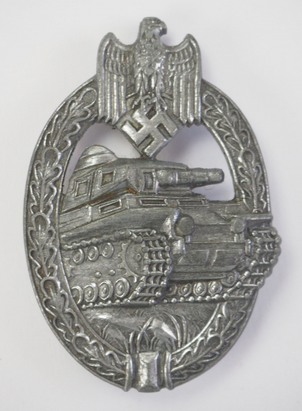 1.2.) Deutsches Reich (1933-45) Panzerkampfabzeichen, in Silber - AS.Versilbert, halbhohl geprägt,