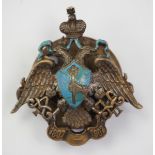 2.2.) Welt Russland: Abzeichen des 8. Lubny Husaren-Regiments, für Offiziere.Buntmetall