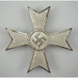 1.2.) Deutsches Reich (1933-45) Kriegsverdienstkreuz, 1. Klasse - 50.Buntmetall versilbert, polierte