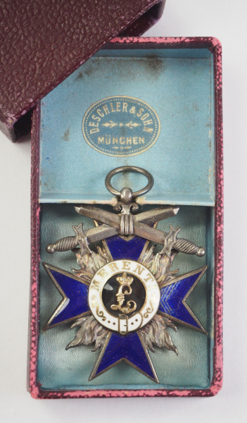 1.1.) Kaiserreich (bis 1933) Bayern: Militär-Verdienst-Orden, Kreuz 4. Klasse mit Schwertern, im