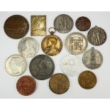 7.4.) Münzen Sammlung Medaillen und Plaketten.Diverse in unterschiedlichen Materialien.Zustand: II