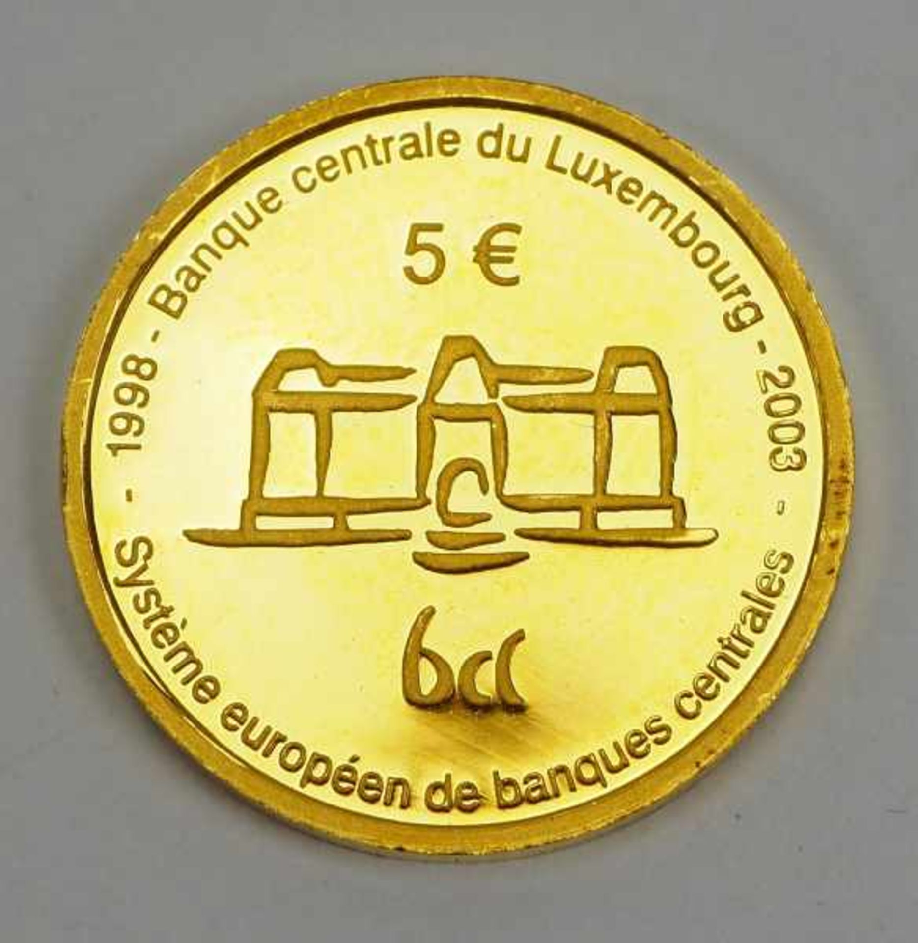 7.4.) MünzenLuxemburg: Goldmünze 2003.Gold.Zustand: II7.4 ) Coins - Image 2 of 2