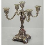 7.5.) SilberSilber Kerzenleuchter - 5 flammig.Silber, dekorativ ausgeführter breiter Standfuss,