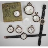 7.3.) UhrenLot Taschen- und Armbanduhren.8 verschiedene.Zustand: II-7.3.) Watches