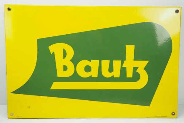 7.1.) HistoricaEmailschild Bautz.Guter Zustand.40 x 59 cm.Zustand: II7.1.) Historica