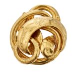 Broche en or jaune maille creuse Poids brut : 13,13 g (coups) - - Yellow gold [...]