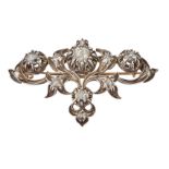 Pendentif début du siècle en or et argent serti de diamants taille rose Hauteur : [...]