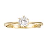 Solitaire en or blanc serti d'un diamant taille brillant pesant environ 0,60 carat de [...]