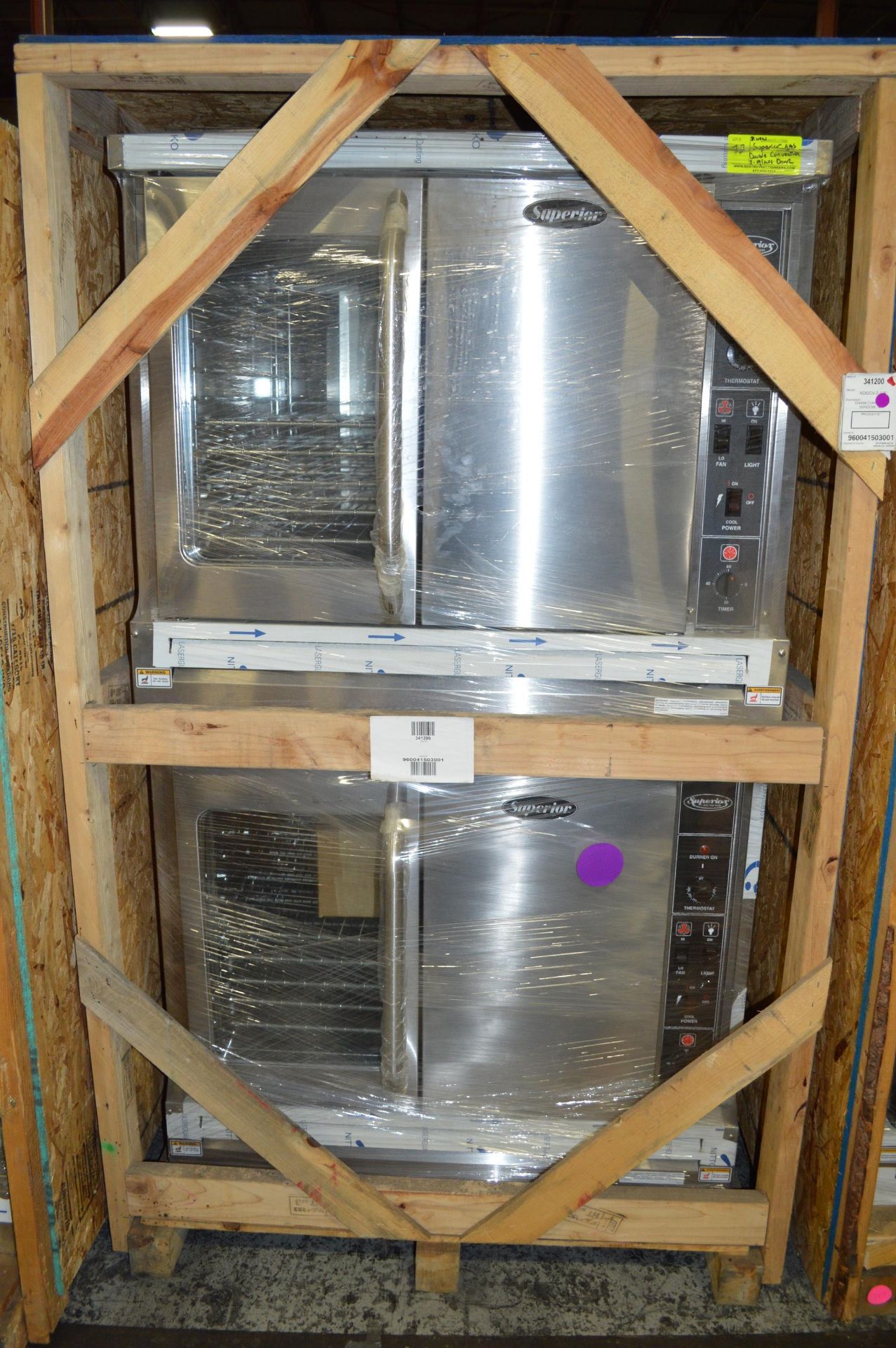 SUPERIOR DOUBLE CONVECTION OVEN GLASS DOOR GAS-NEW