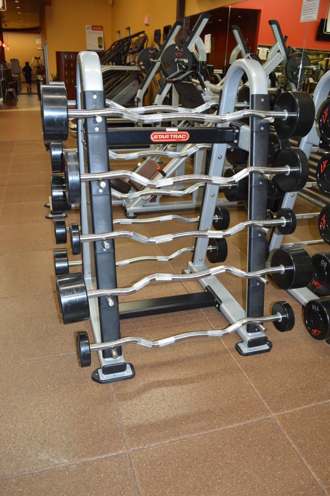 EZ Rack including 10 EZ bars and weights