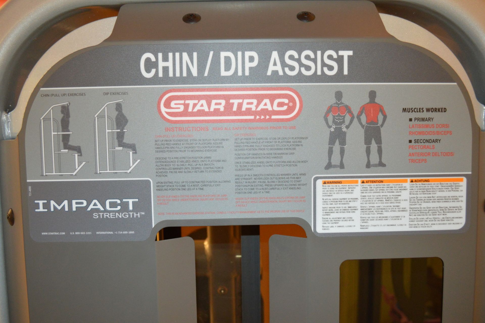 Star Trac Chin / Dip Assist Machine - Image 2 of 3