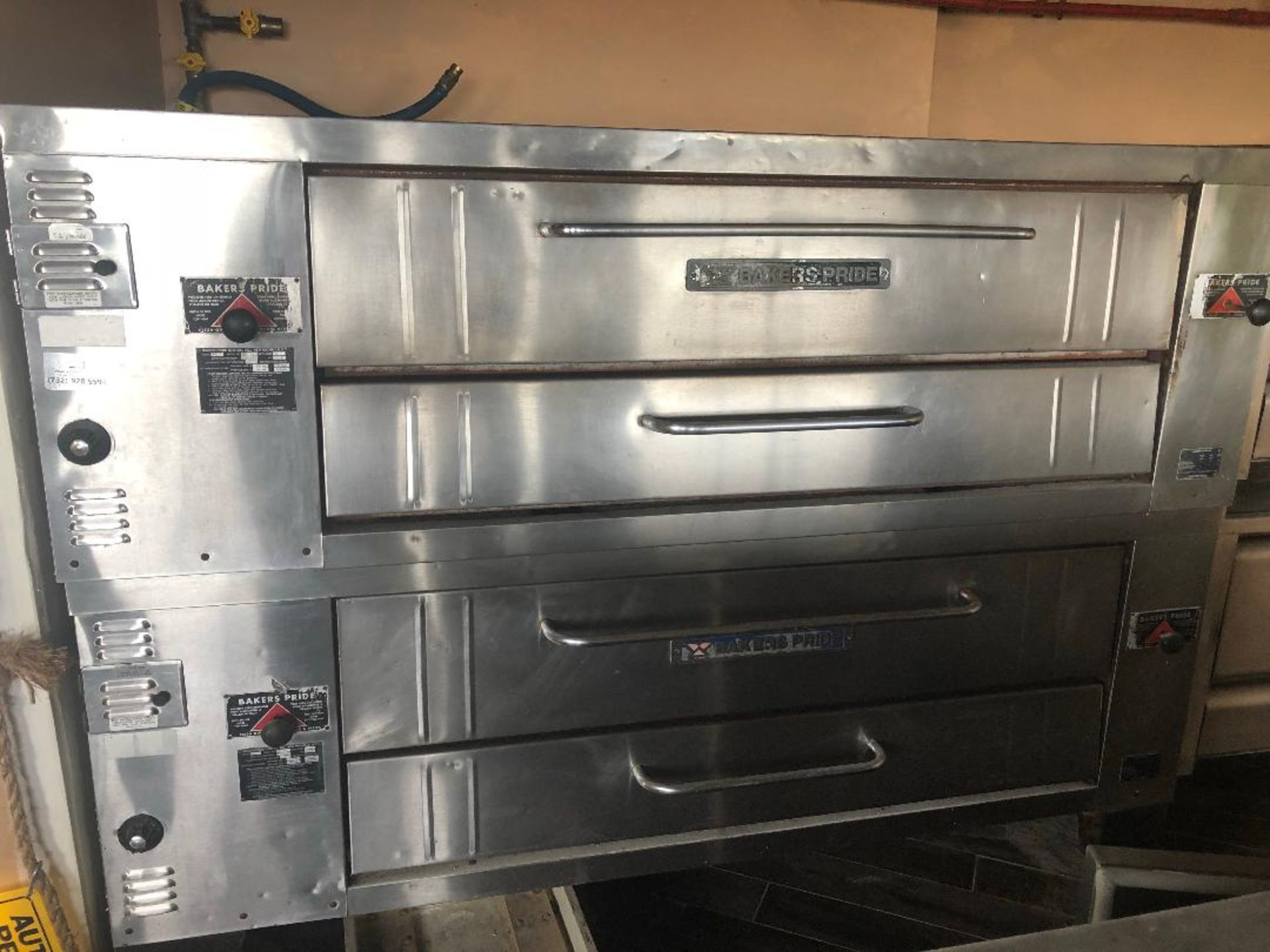 Set of Bakers Pride Y602 pizza ovens