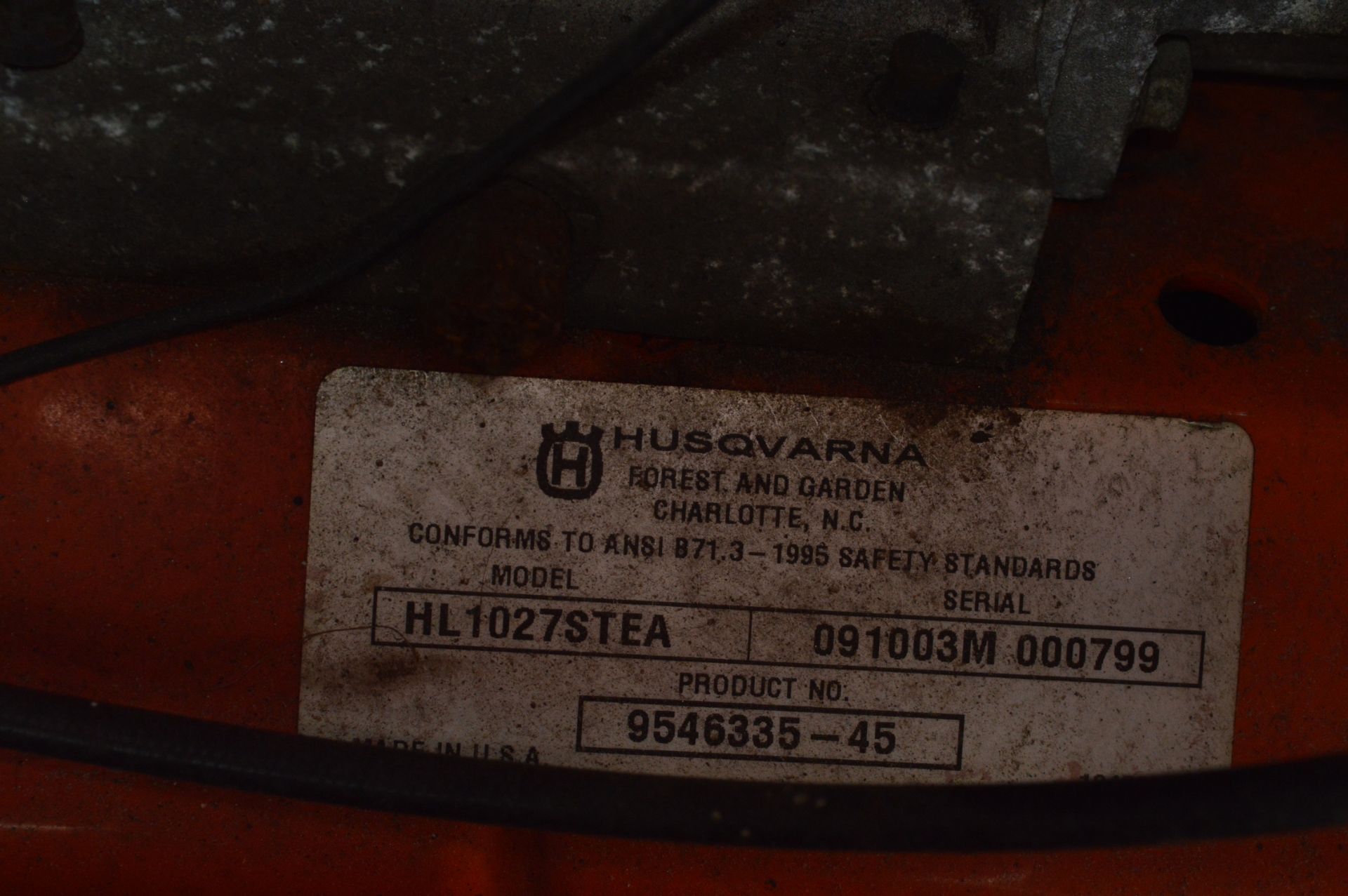 HUSQVARNA 2 STAGE SNOW BLOWER 1027STE - Image 2 of 2