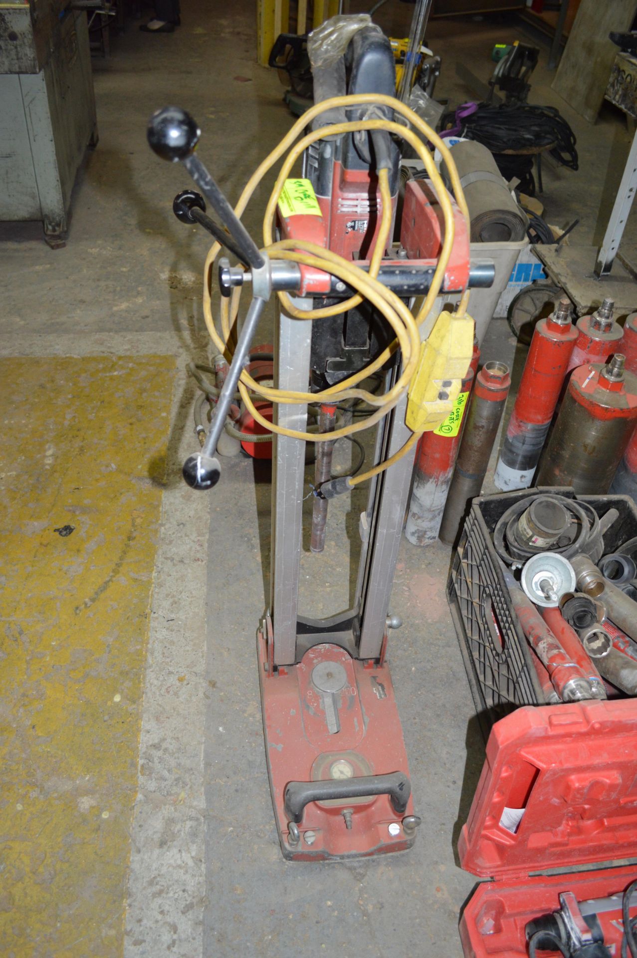 HILTI DDBO AND DDEC1 CORING DRILLS WITH STAND AND WATER JET COMPRESSOR - Image 3 of 3