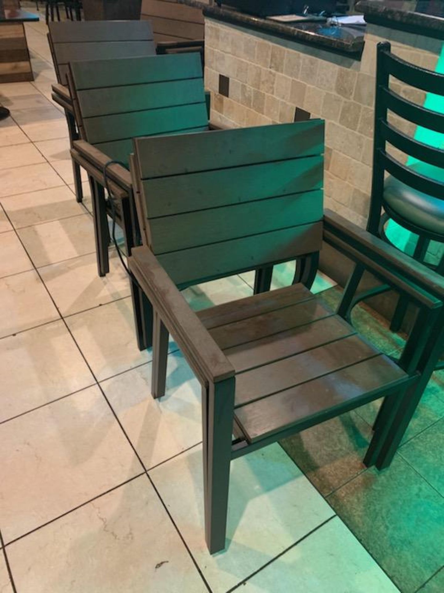 LOT OF OUTDOOR SEATING PACKAGE INCLUDING 8 CHAIRS AND 5 TABLES - Image 2 of 2