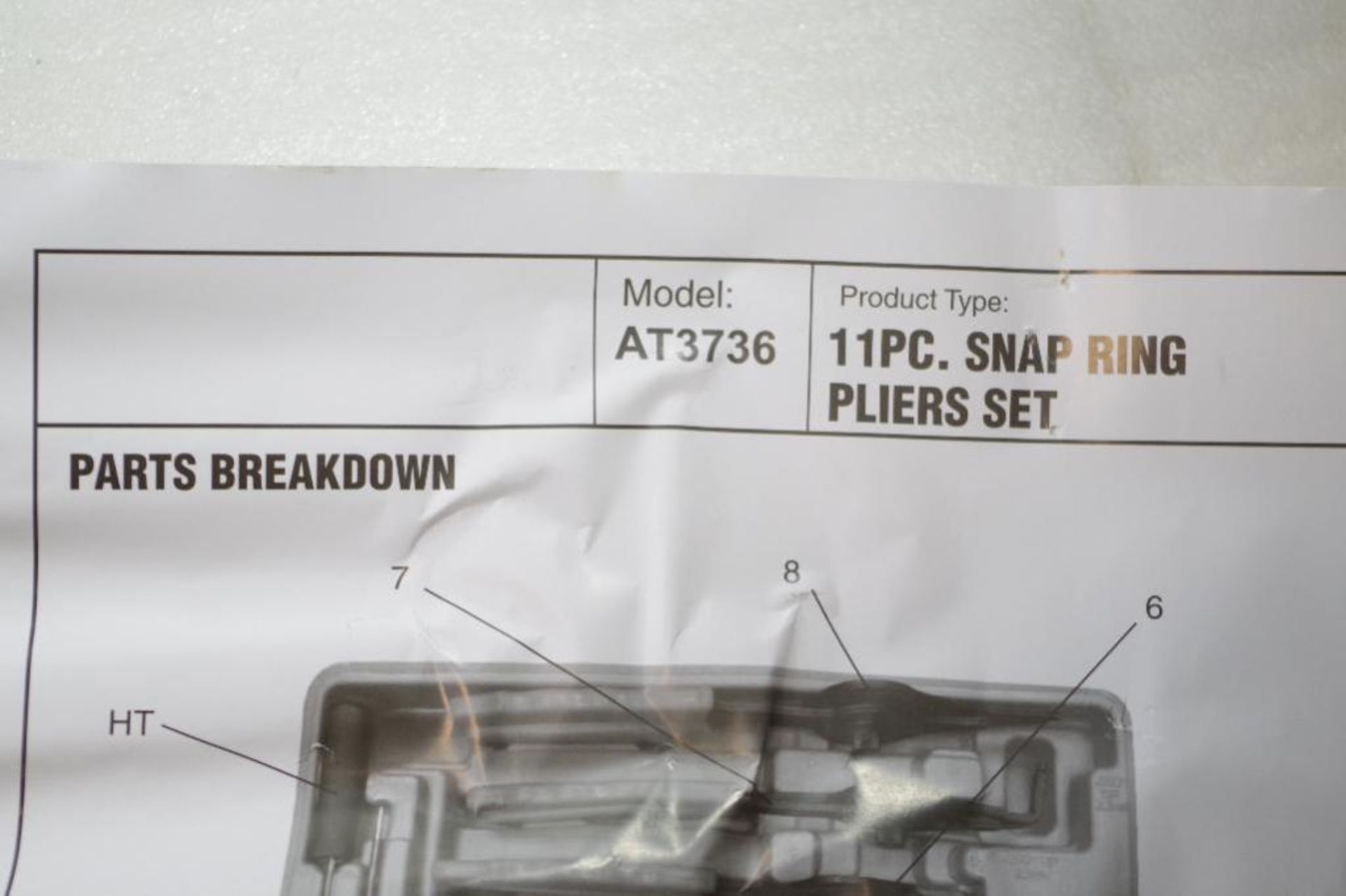 NEW 11-Piece Snap Ring Pliers Set w/ Case - Image 3 of 3