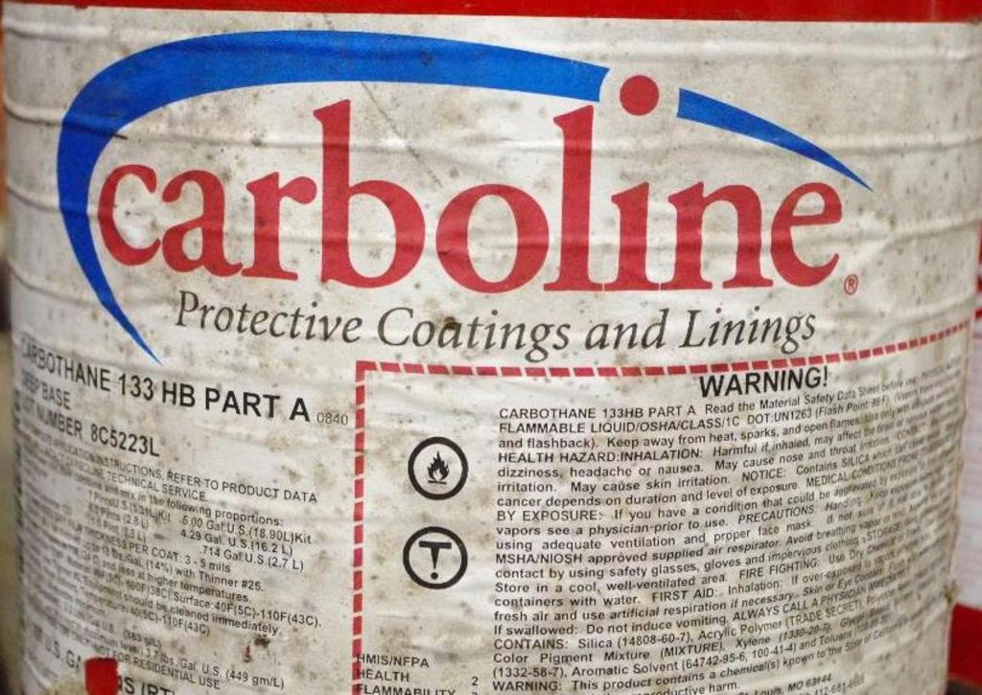 [10] Cans CARBOLINE Carbothane 133 HB Part A, Deep Base (Each Can 4.107 Gal) - Image 3 of 4