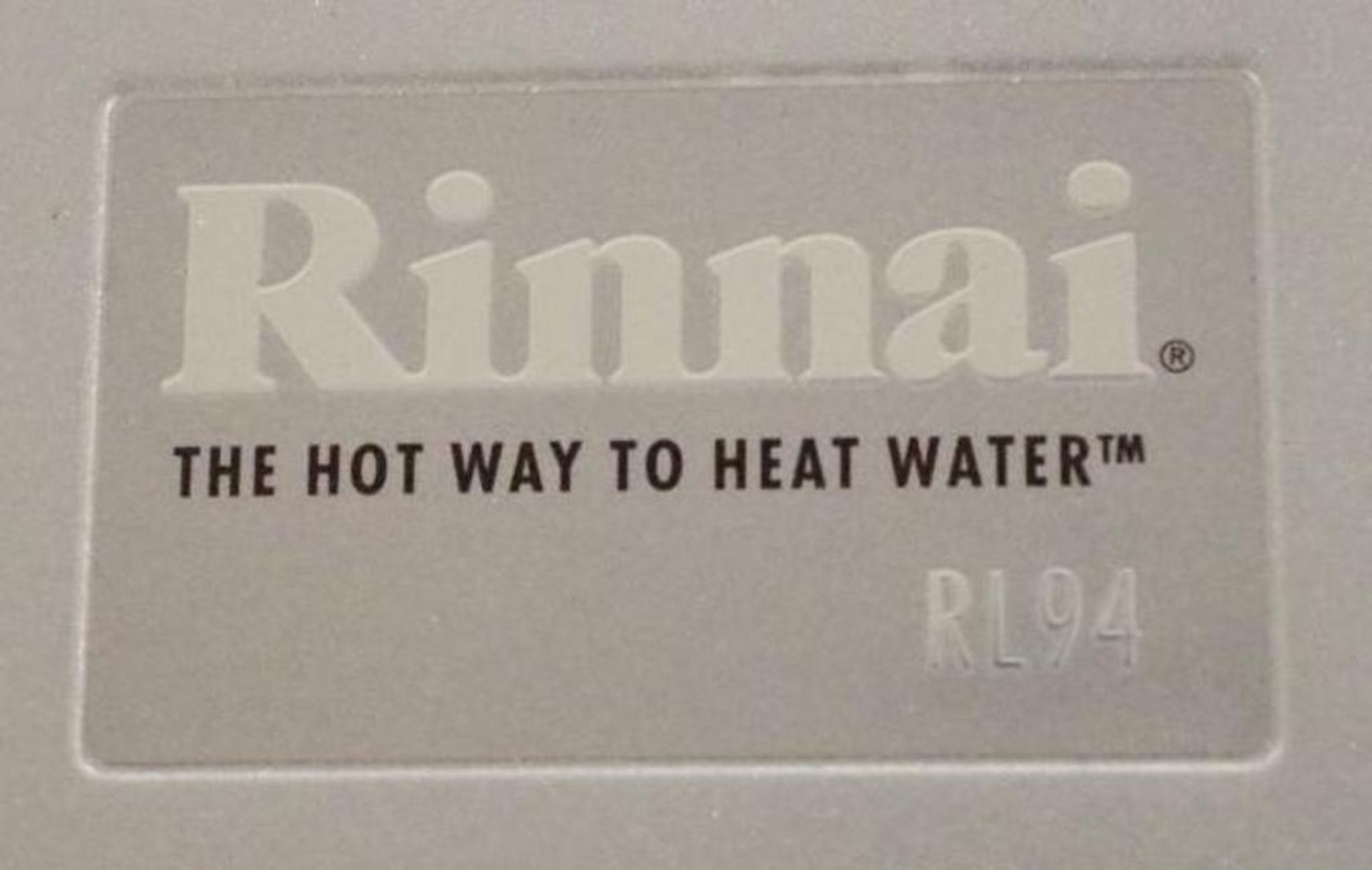 RINNAI Tankless Water Heater, 119,000 BTUs, Gas M/N R94I - Image 5 of 6