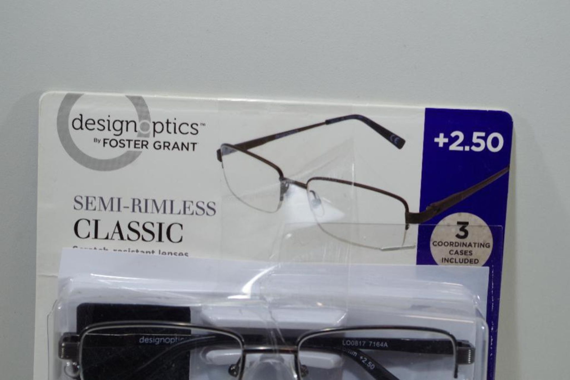 [3] Semi-Rimless +2.50 Reading Glasses, Store Return (1 Pack of 3) - Image 2 of 2