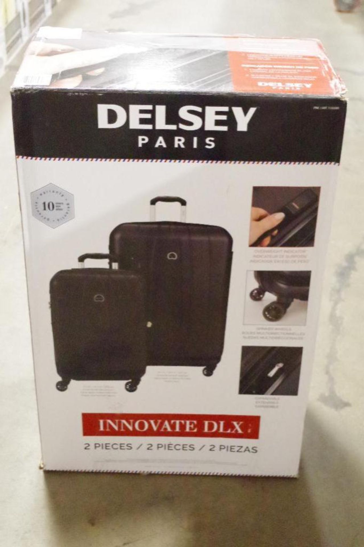 DELSEY 2-Piece Luggage Set, 20-1/2"H & 28.7"H M/N 1132589, Store Return (1 Box of 2) - Image 4 of 4