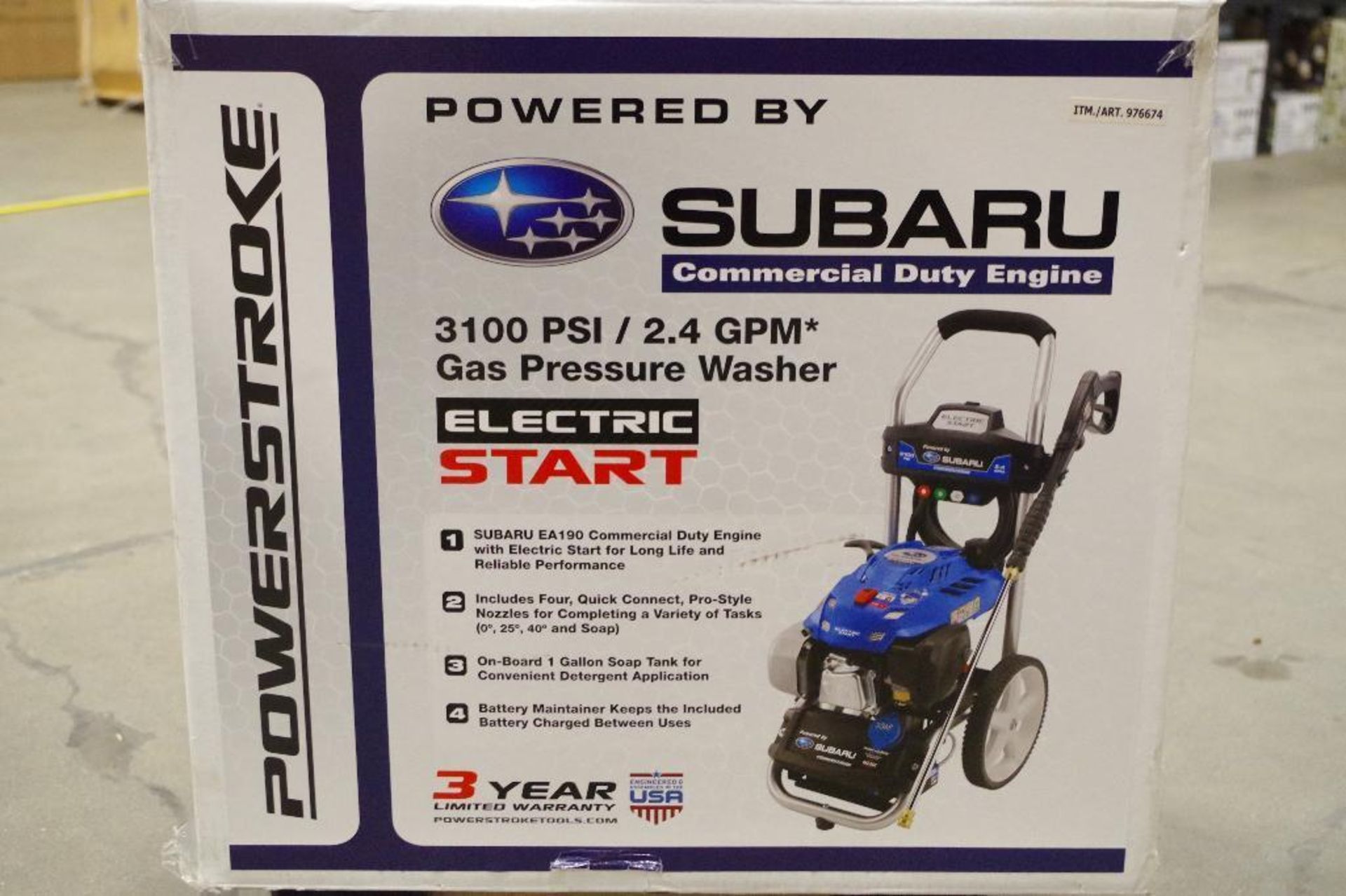 POWERSTROKE 2.4 GPM, 3100 PSI Gas Pressure Washer w/ SUBARU Commercial Duty Engine - Image 3 of 5