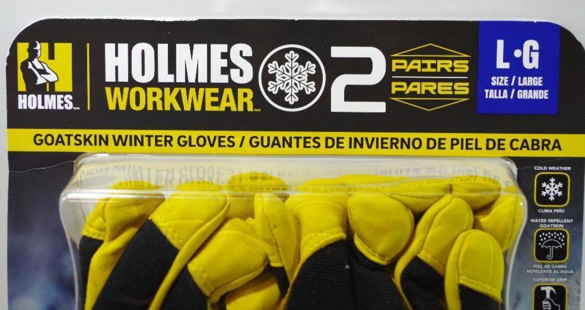 HOLMES WORKWARE 2-Pairs Goat Skin Winter Gloves Size: Large (Open Box) - Image 2 of 2