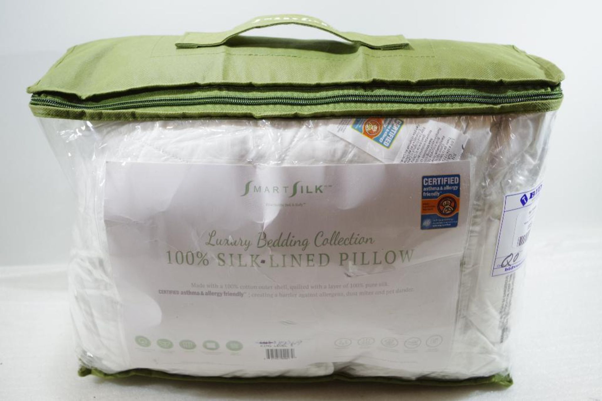 SMART SILK King 100% Silk Lined Pillow, Store Return