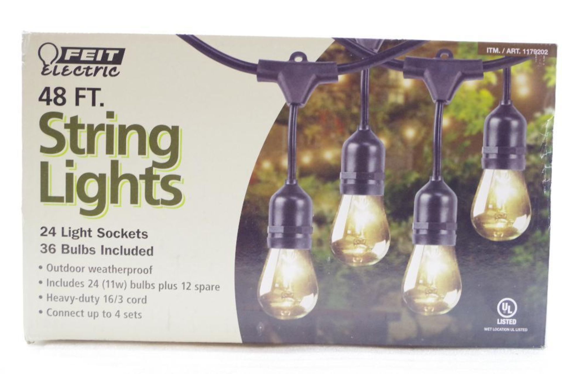 FEIT ELECTRIC 48' LED Outdoor Weatherproof String Lights