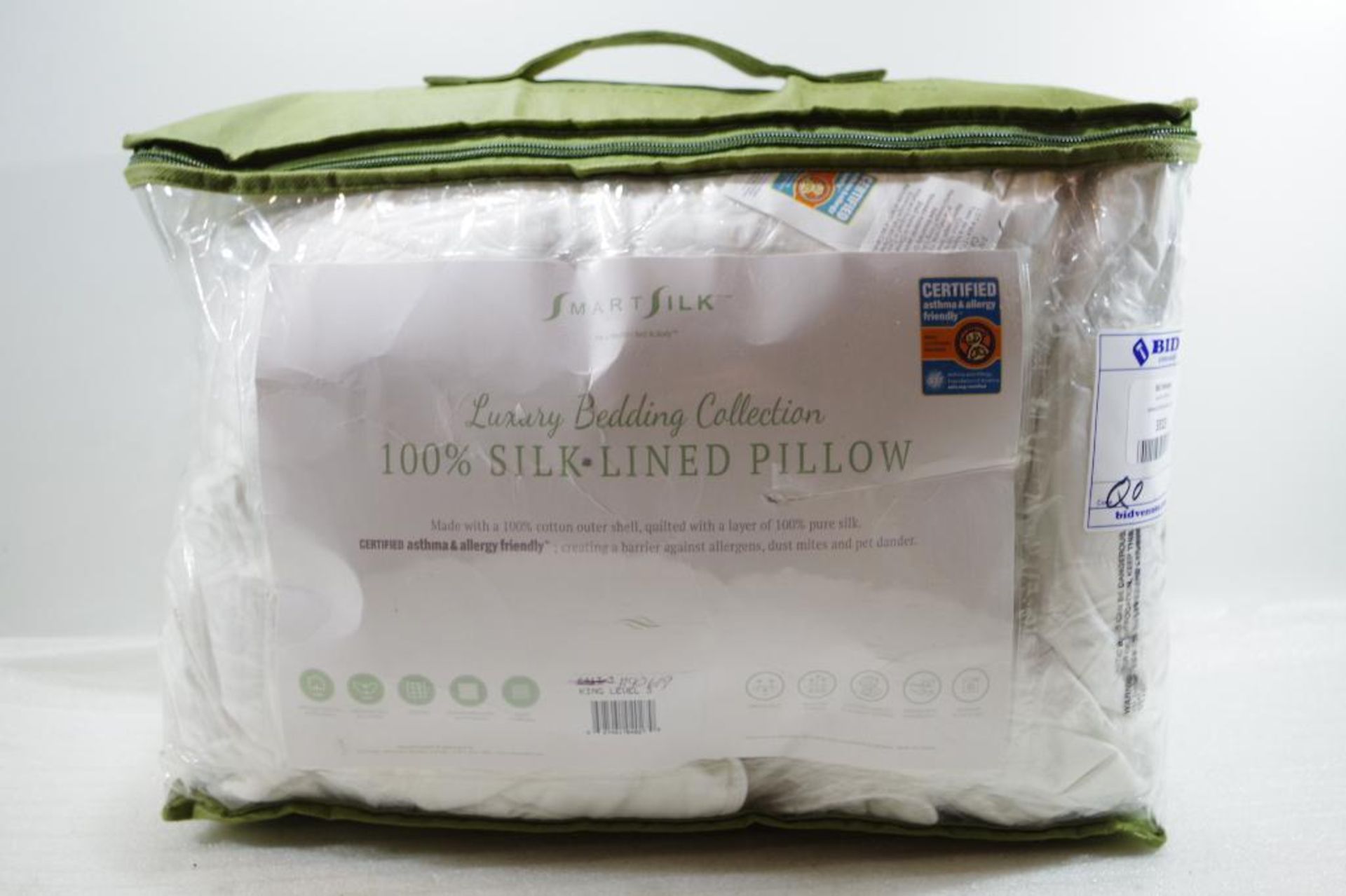 SMART SILK King 100% Silk Lined Pillow, Store Return - Image 3 of 3