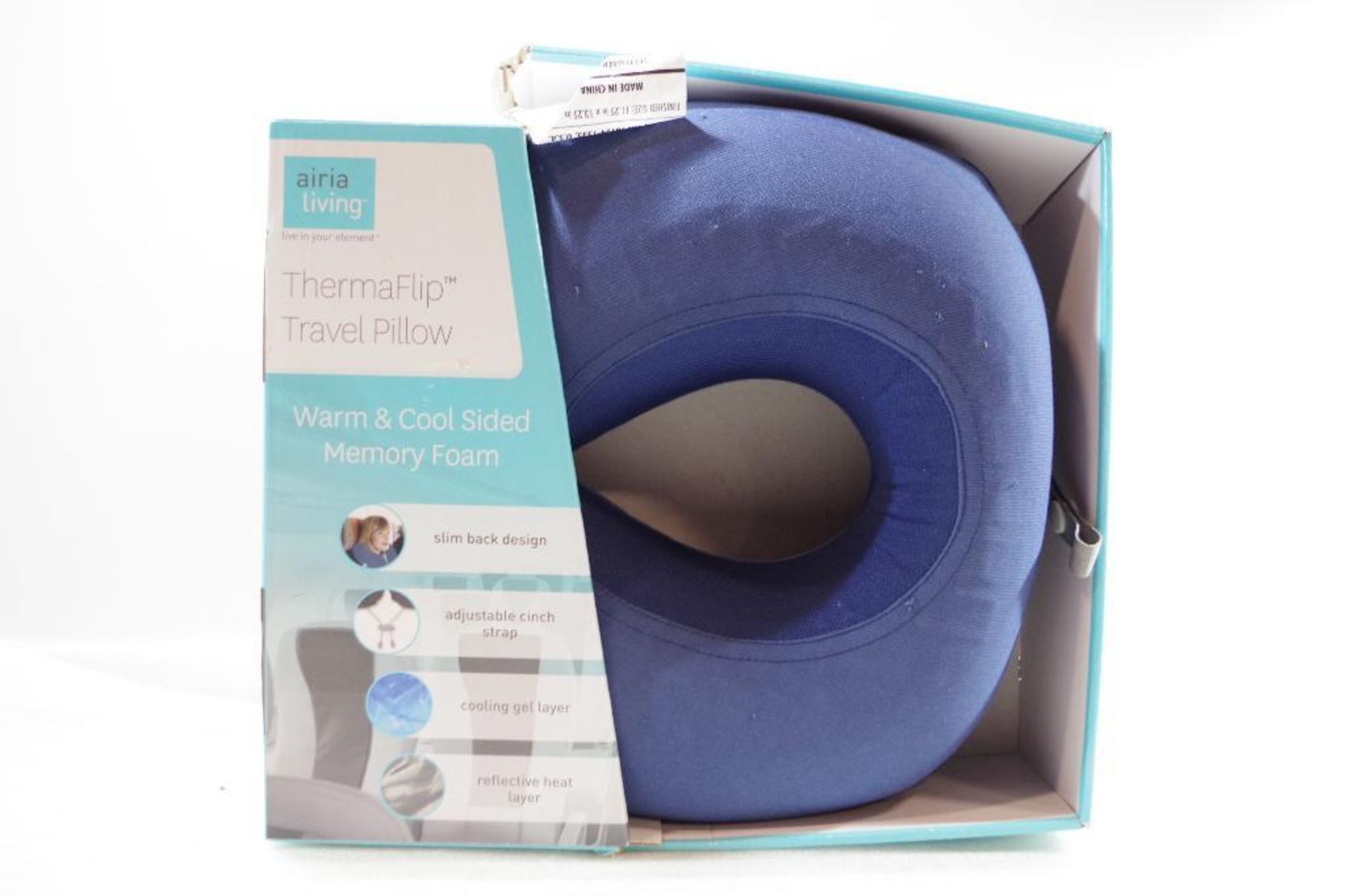 AIRIA LIVING ThermaFlip Travel Pillow Warm & Cool Sided (Store Return)