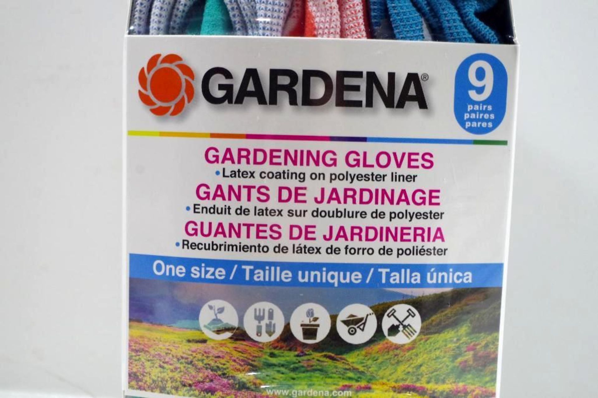 [9] NEW GARDENA Latex Coated Gardening Gloves (1 pack of 9) - Image 2 of 2