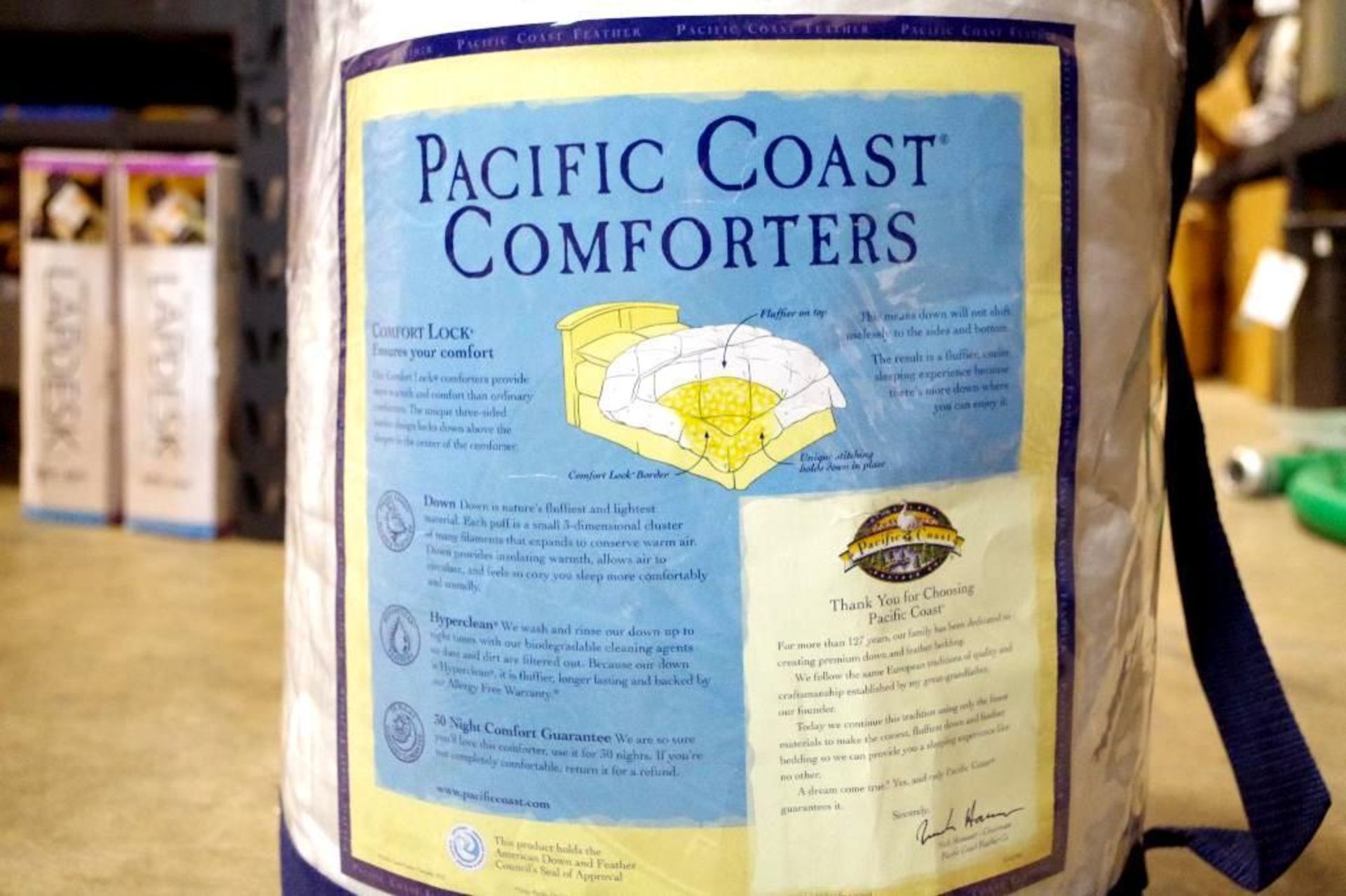 PACIFIC COAST Twin Size Down Comforter, Store Return - Image 2 of 2