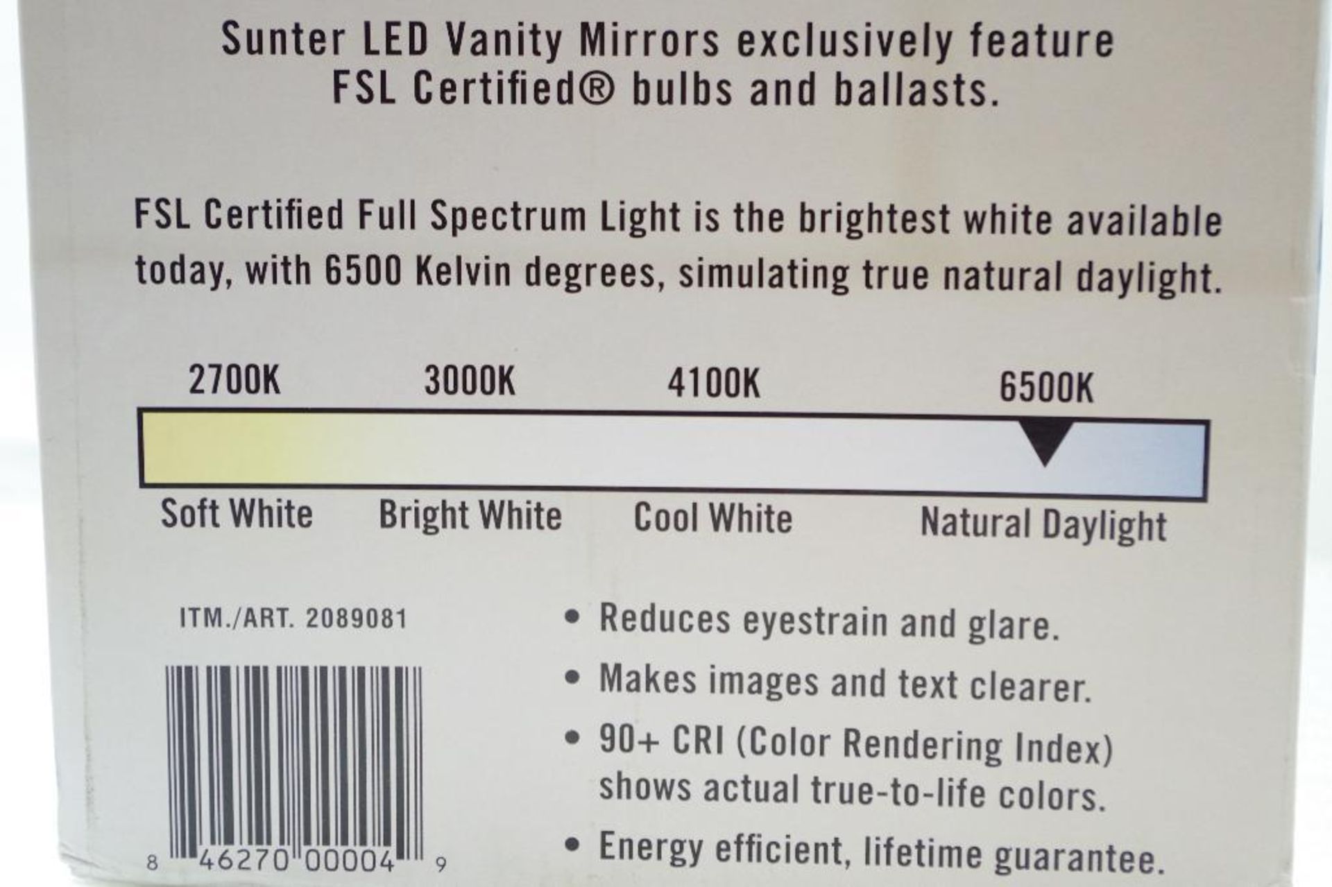 LED Vanity Mirror, Magnification 1x to 10x - Image 3 of 3