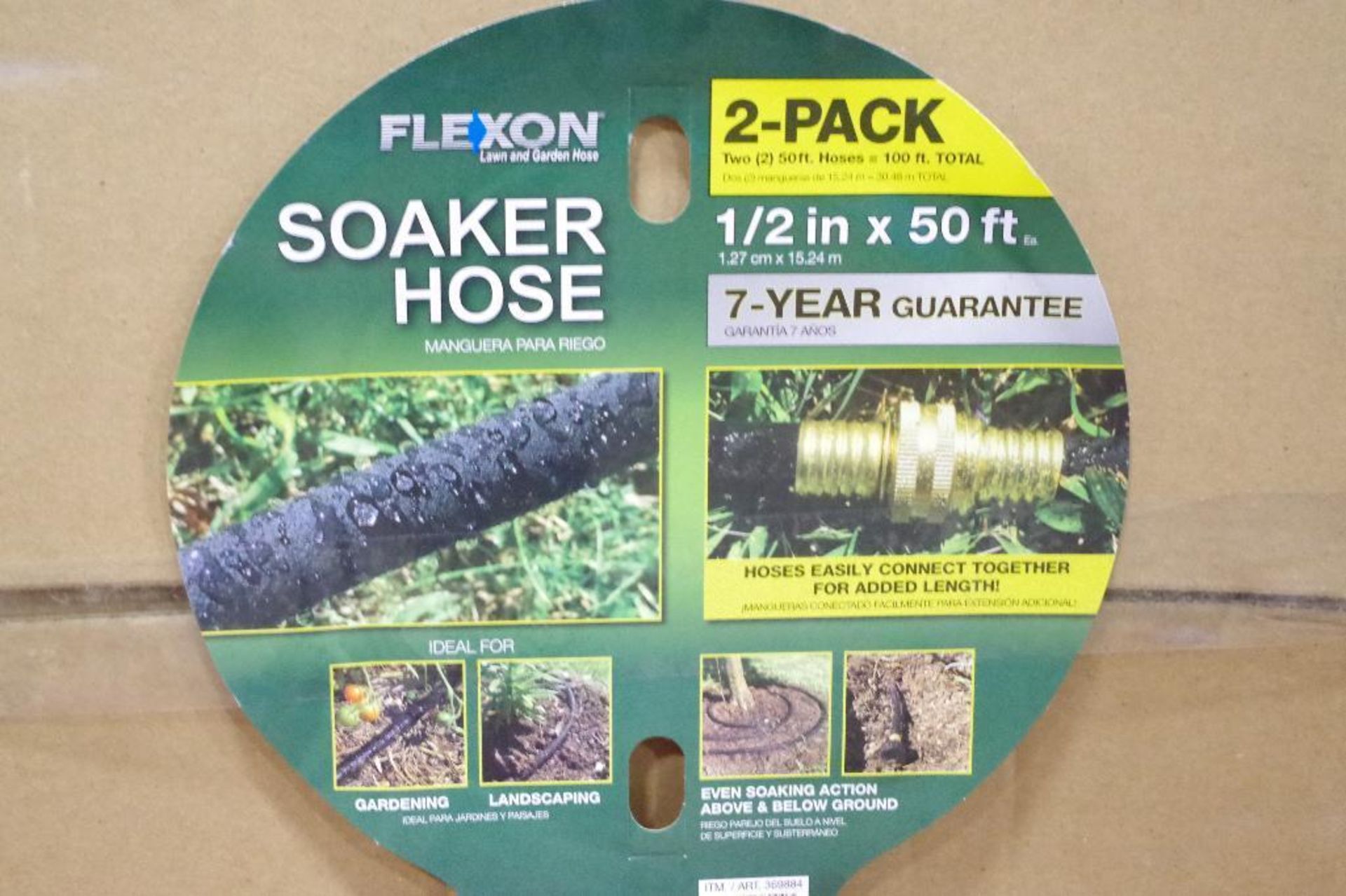 NEW FLEXON 2-Pack 1/2" x 50' Soaker Hose - Image 2 of 2