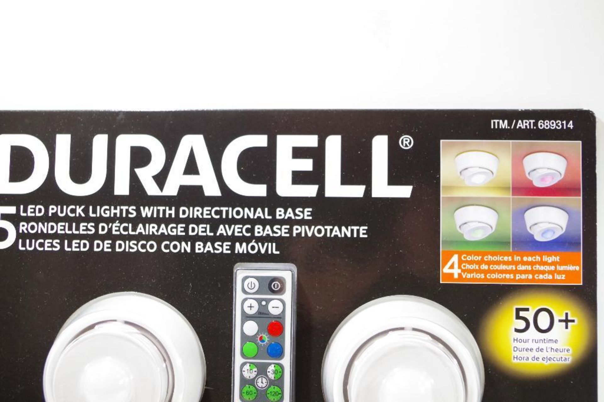 DURACELL 5-Pack Puck Lights w/ Directional Base & Remote Control - Image 2 of 2