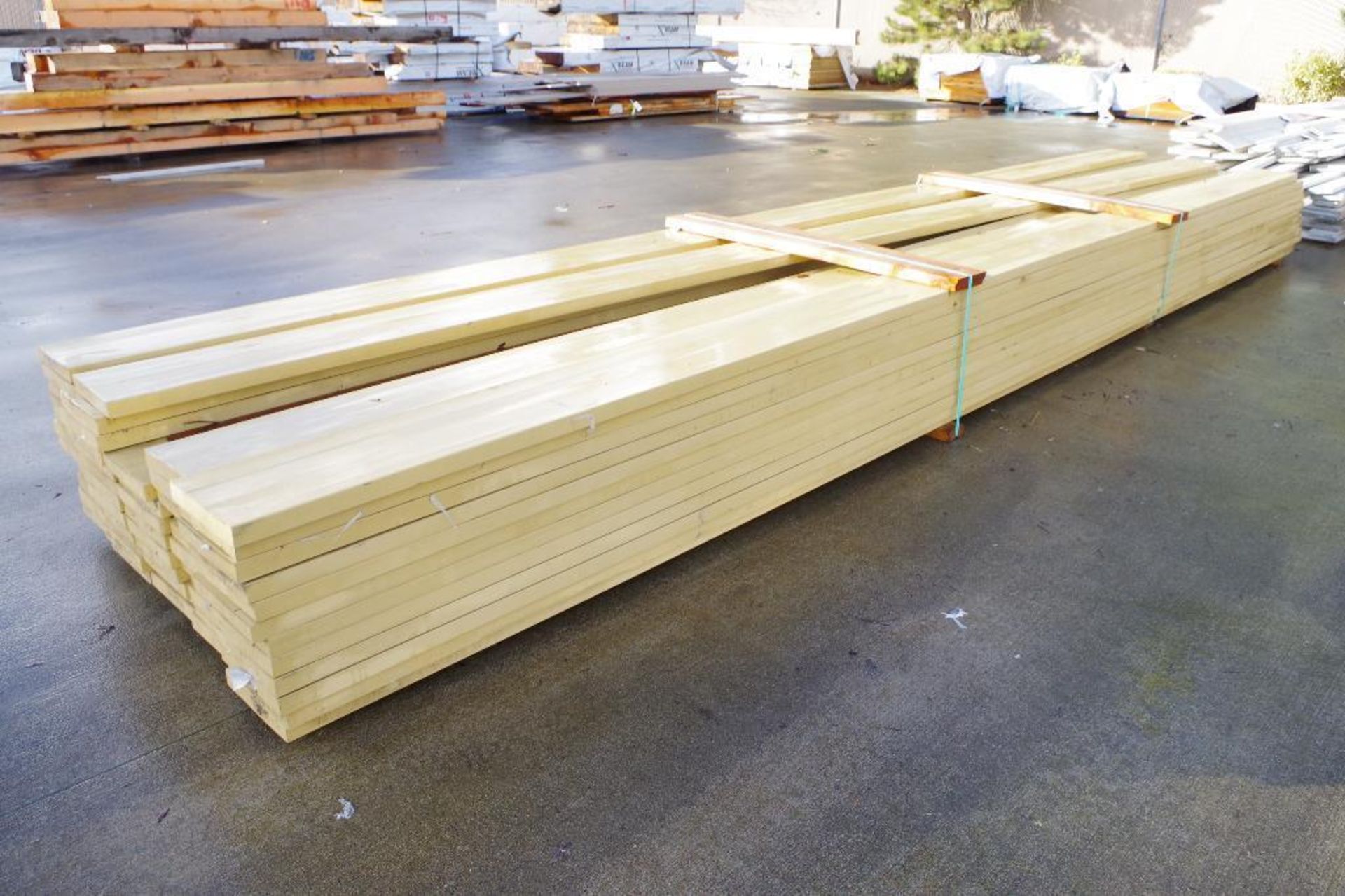 [56] 2x10 x 20' Primed Finger Jointed Chinese Cyprus Trim Boards - Image 3 of 4