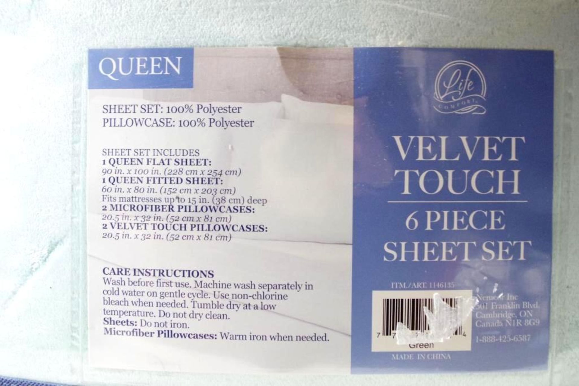 VELVET TOUCH Queen 6-Piece Sheet Set, Store Return - Image 2 of 3