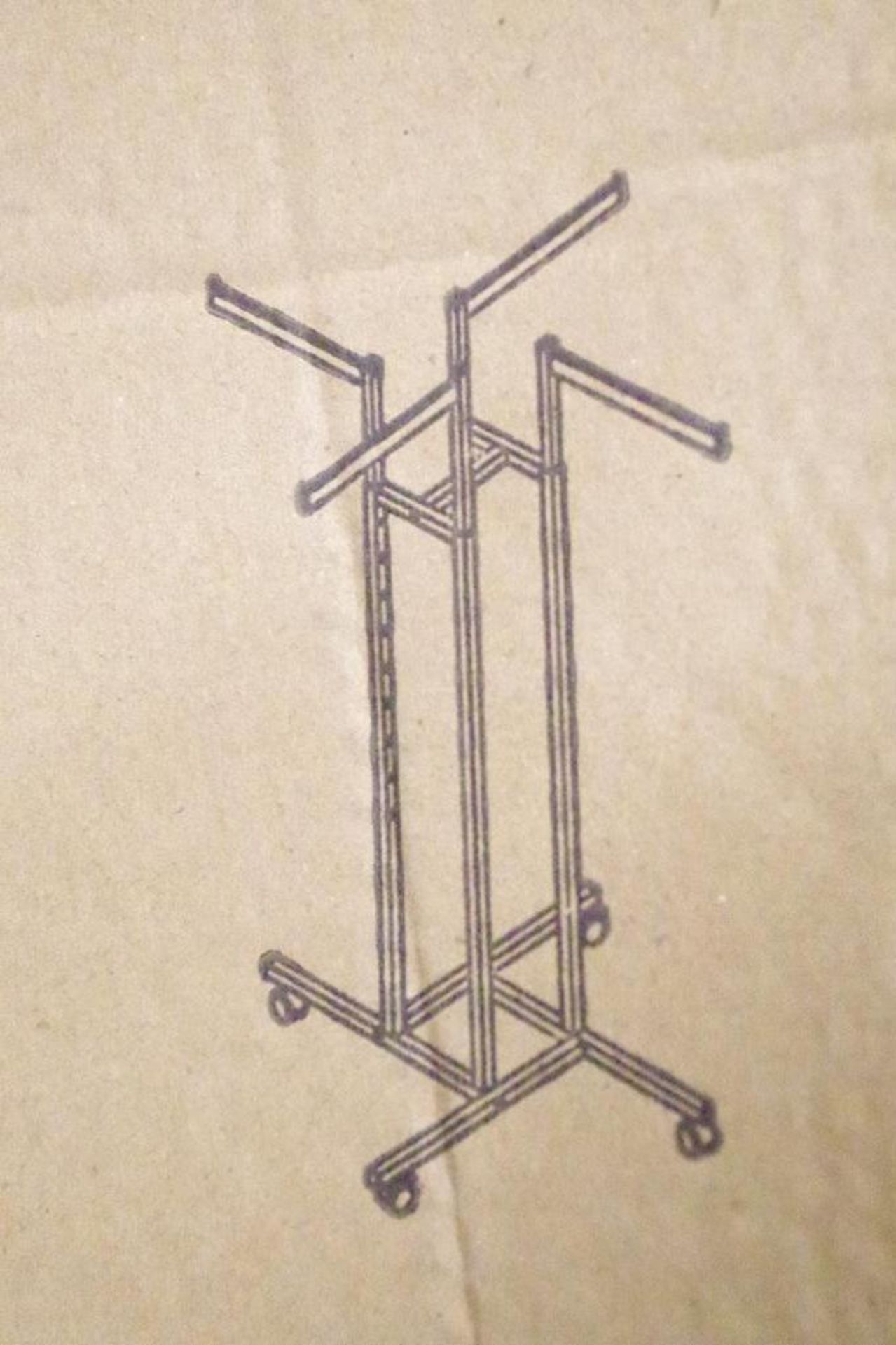 [5] 4-Way Racks, Raw Steel w/CPC (Merchandising racks on casters) - Image 2 of 6
