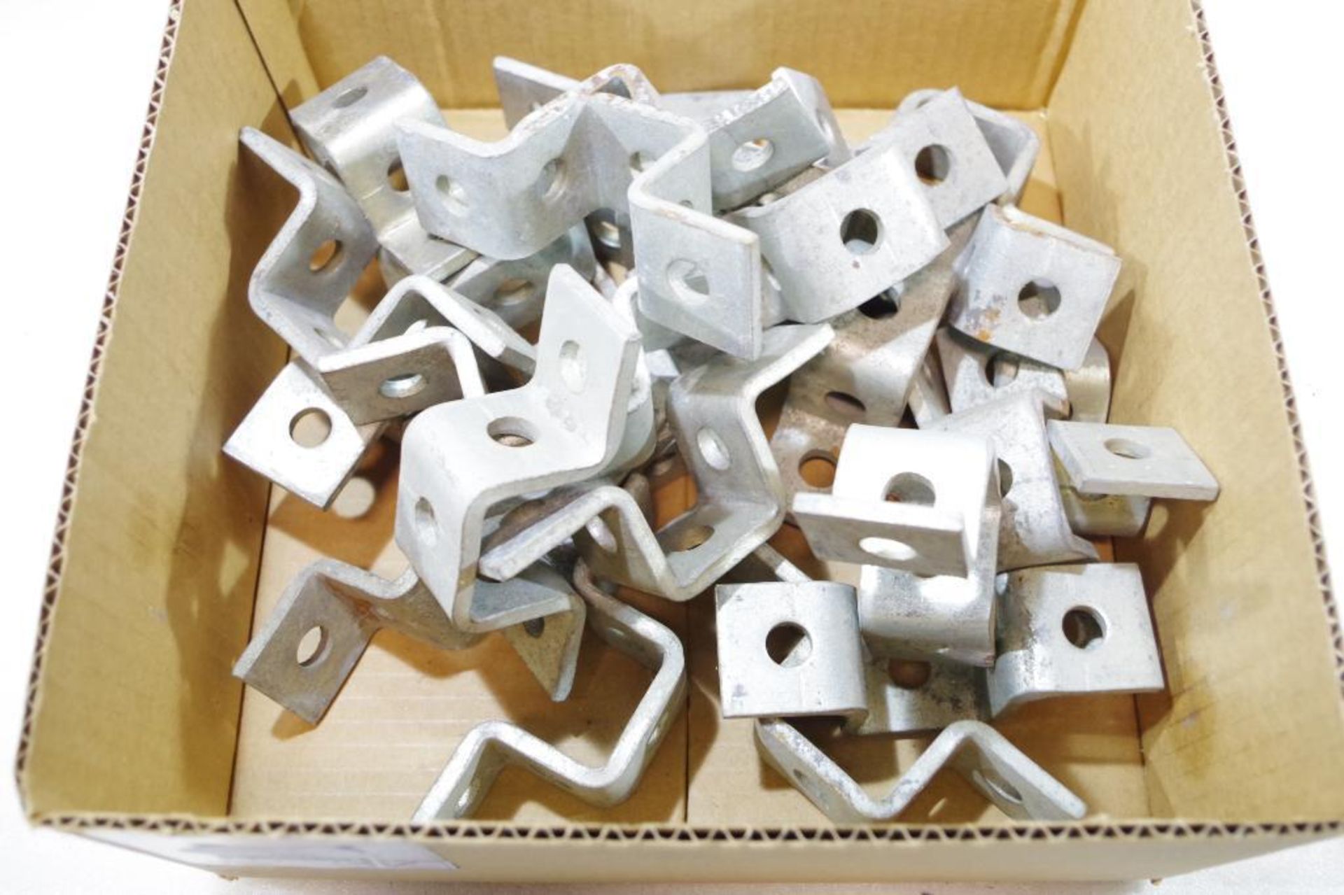 [24] Metal Brackets, Approx. 5-1/4"L x 1-1/2" w/ 5 Holes (Approx. 1/2"D)