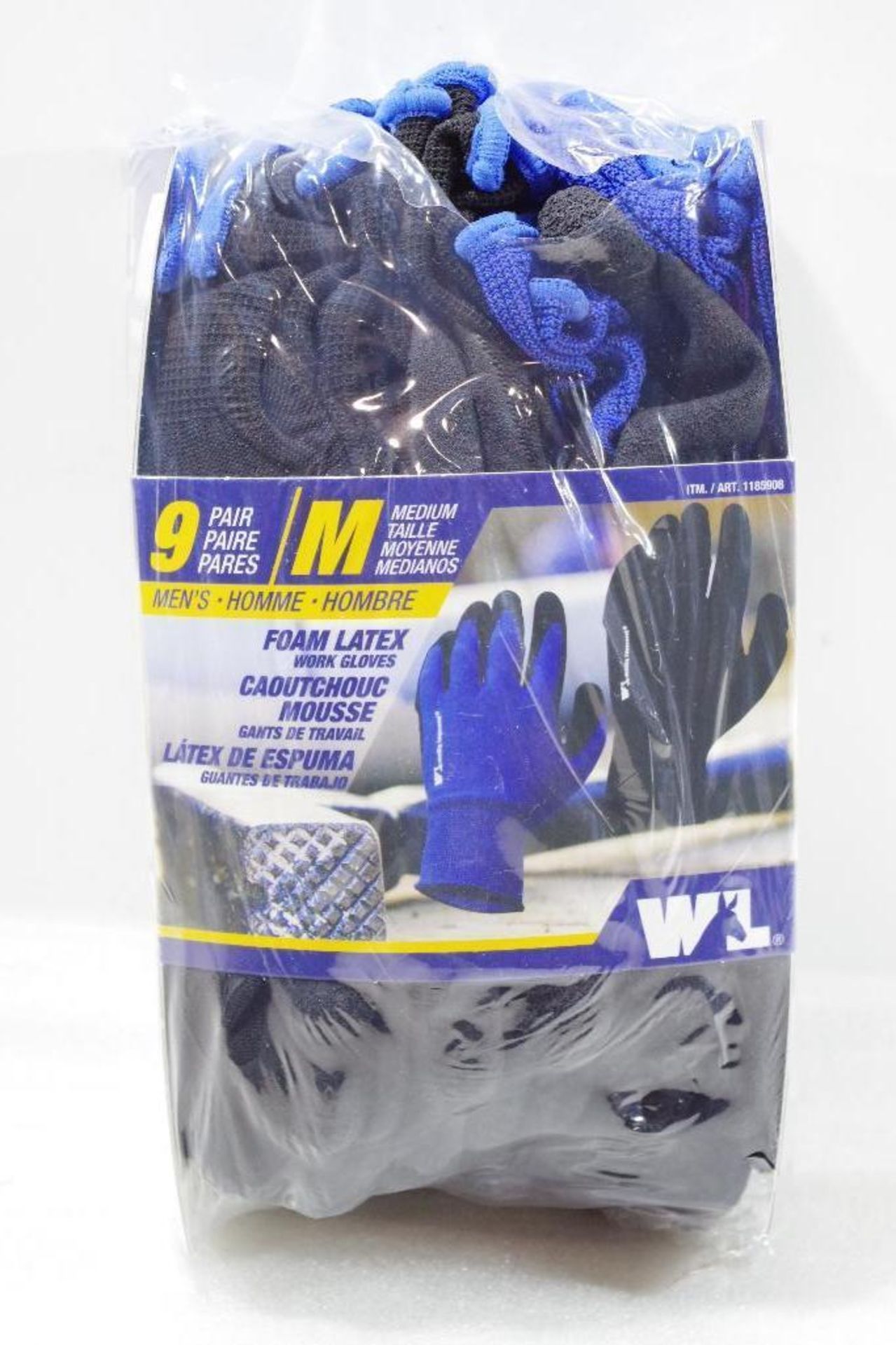 [9] NEW WELLS LAMONT Men's Foam Latex Work Gloves Size: M (1 pack of 9) - Image 2 of 2