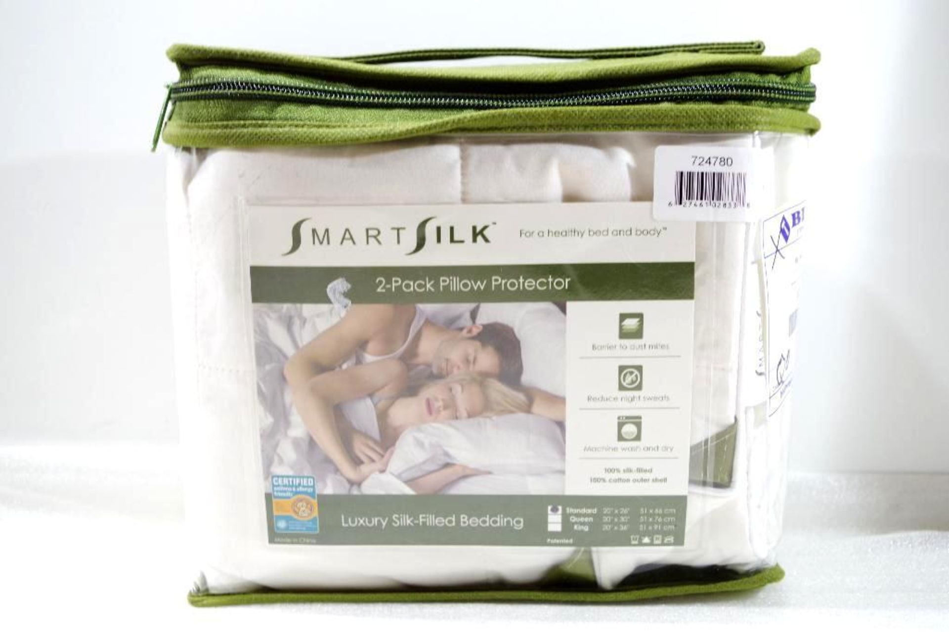 SMART SILK Standard 2-Pack Pillow Protector, Store Return